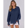 image:imageANRABESS Sweatshirt for Women Oversized Casual Fall Henley Pullover TopNavy Blue