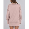 image:imageANRABESS Sweatshirt for Women Oversized Casual Fall Henley Pullover TopPink