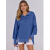 image:imageANRABESS Sweatshirt for Women Oversized Casual Fall Henley Pullover TopRoyal Blue