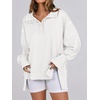 image:imageANRABESS Sweatshirt for Women Oversized Casual Fall Henley Pullover TopWhite