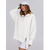 image:imageANRABESS Sweatshirt for Women Oversized Casual Fall Henley Pullover TopWhite