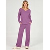 image:imageANRABESS Two Piece Sets for Women Fall Lounge Airport OutfitsPurple