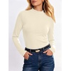 image:imageANRABESS Women Mock Neck Thermal Tops Fall Long Sleeve ShirtsBeige