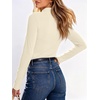 image:imageANRABESS Women Mock Neck Thermal Tops Fall Long Sleeve ShirtsBeige
