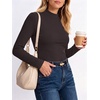 image:imageANRABESS Women Mock Neck Thermal Tops Fall Long Sleeve ShirtsDeep Brown
