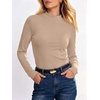 image:imageANRABESS Women Mock Neck Thermal Tops Fall Long Sleeve ShirtsKhaki