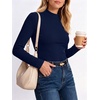 image:imageANRABESS Women Mock Neck Thermal Tops Fall Long Sleeve ShirtsNavy Blue