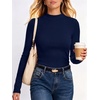 image:imageANRABESS Women Mock Neck Thermal Tops Fall Long Sleeve ShirtsNavy Blue