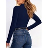 image:imageANRABESS Women Mock Neck Thermal Tops Fall Long Sleeve ShirtsNavy Blue