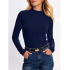 image:imageANRABESS Women Mock Neck Thermal Tops Fall Long Sleeve ShirtsNavy Blue