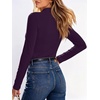 image:imageANRABESS Women Mock Neck Thermal Tops Fall Long Sleeve ShirtsPurple