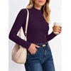 image:imageANRABESS Women Mock Neck Thermal Tops Fall Long Sleeve ShirtsPurple