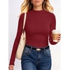 image:imageANRABESS Women Mock Neck Thermal Tops Fall Long Sleeve ShirtsRed