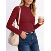 image:imageANRABESS Women Mock Neck Thermal Tops Fall Long Sleeve ShirtsRed