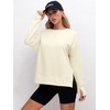 image:imageANRABESS Women Oversized Lightweight Sweatshirts Fall Long Sleeve ShirtsAlmond