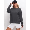 image:imageANRABESS Women Oversized Lightweight Sweatshirts Fall Long Sleeve ShirtsDeep Gray