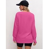 image:imageANRABESS Women Oversized Lightweight Sweatshirts Fall Long Sleeve ShirtsHot Pink