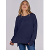 image:imageANRABESS Women Oversized Lightweight Sweatshirts Fall Long Sleeve ShirtsNavy Blue