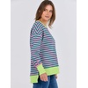 image:imageANRABESS Women Oversized Lightweight Sweatshirts Fall Long Sleeve ShirtsPink Green