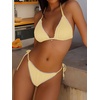 image:imageANRABESS Women Triangle Bikini Sets String Tie Two Piece Bathing SuitsCream