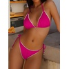 image:imageANRABESS Women Triangle Bikini Sets String Tie Two Piece Bathing SuitsHot Pink