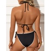 image:imageANRABESS Women Triangle Bikini Sets String Tie Two Piece Bathing SuitsLily Flowers Black
