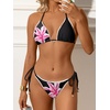 image:imageANRABESS Women Triangle Bikini Sets String Tie Two Piece Bathing SuitsLily Flowers Black