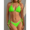 image:imageANRABESS Women Triangle Bikini Sets String Tie Two Piece Bathing SuitsNeon Green
