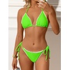 image:imageANRABESS Women Triangle Bikini Sets String Tie Two Piece Bathing SuitsNeon Green
