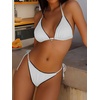 image:imageANRABESS Women Triangle Bikini Sets String Tie Two Piece Bathing SuitsWhite
