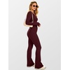 image:imageANRABESS Womens 2 Piece Outfits 2026 Fall Lounge Matching SetDeep Red