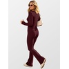 image:imageANRABESS Womens 2 Piece Outfits 2026 Fall Lounge Matching SetDeep Red
