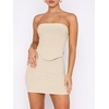 image:imageANRABESS Womens 2 Piece Skirt Sets Sexy Bodycon Going Out Mini Club DressesLight Apricot