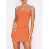 image:imageANRABESS Womens 2 Piece Skirt Sets Sexy Bodycon Going Out Mini Club DressesOrange