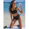 image:imageANRABESS Womens High Waisted Bikini Sets Square Neck Two Piece SwimsuitsBlack