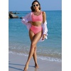 image:imageANRABESS Womens High Waisted Bikini Sets Square Neck Two Piece SwimsuitsCoral Pink