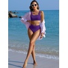 image:imageANRABESS Womens High Waisted Bikini Sets Square Neck Two Piece SwimsuitsDark Purple