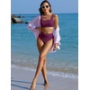 image:imageANRABESS Womens High Waisted Bikini Sets Square Neck Two Piece SwimsuitsFuchsia