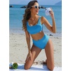 image:imageANRABESS Womens High Waisted Bikini Sets Square Neck Two Piece SwimsuitsLight Blue