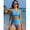 image:imageANRABESS Womens High Waisted Bikini Sets Square Neck Two Piece SwimsuitsLight Blue