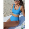image:imageANRABESS Womens High Waisted Bikini Sets Square Neck Two Piece SwimsuitsLight Blue