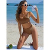 image:imageANRABESS Womens High Waisted Bikini Sets Square Neck Two Piece SwimsuitsLight Brown