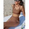 image:imageANRABESS Womens High Waisted Bikini Sets Square Neck Two Piece SwimsuitsLight Brown