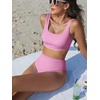 image:imageANRABESS Womens High Waisted Bikini Sets Square Neck Two Piece SwimsuitsLight Pink