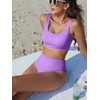 image:imageANRABESS Womens High Waisted Bikini Sets Square Neck Two Piece SwimsuitsLight Purple