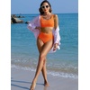 image:imageANRABESS Womens High Waisted Bikini Sets Square Neck Two Piece SwimsuitsNeon Orange