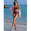image:imageANRABESS Womens High Waisted Bikini Sets Square Neck Two Piece SwimsuitsRed Brown