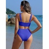 image:imageANRABESS Womens High Waisted Bikini Sets Square Neck Two Piece SwimsuitsRoyal Blue
