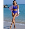 image:imageANRABESS Womens High Waisted Bikini Sets Square Neck Two Piece SwimsuitsRoyal Blue
