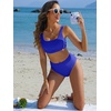image:imageANRABESS Womens High Waisted Bikini Sets Square Neck Two Piece SwimsuitsRoyal Blue